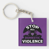 Stop huiselijk geweld sleutelhanger (Voorkant)