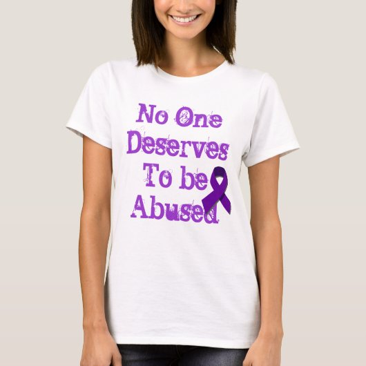 Stop huiselijk geweld t-shirt (Voorkant)
