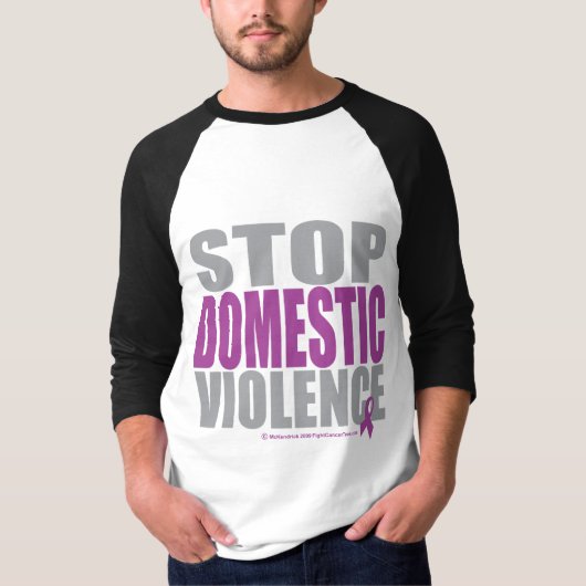 Stop huiselijk geweld t-shirt (Voorkant)