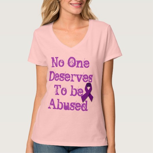 Stop huiselijk geweld t-shirt (Voorkant)