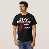 Stop huiselijk geweld tegen vrouwen en kinderen T- T-shirt (Voorkant volledig)