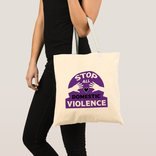 Stop huiselijk geweld tote bag (Voorkant (product))