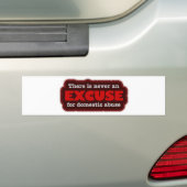 Stop huiselijk misbruik - Er is geen excuus Bumpersticker (Op auto)