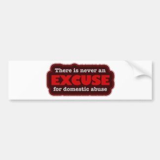 Stop huiselijk misbruik - Er is geen excuus Bumpersticker