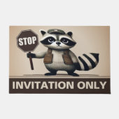 Stop, Humorvoller Waschbär für exklusive Haushalte Deurmat (Voorkant)