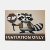 Stop, Humorvoller Waschbär für exklusive Haushalte Deurmat (Voorkant)