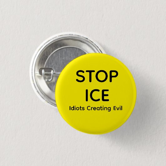 STOP ICE  RONDE BUTTON 3,2 CM (Voorkant /achterkant)