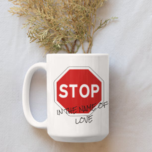 Stop in de Naam van de Mok van de Koffie van de L