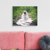 Stop in een deken canvas afdruk (Insitu (Woonkamer))