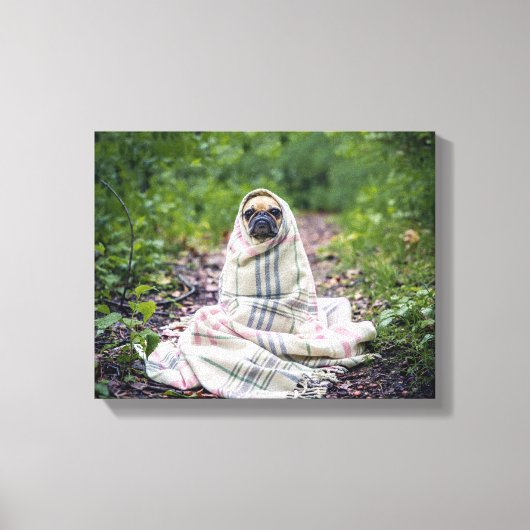 Stop in een deken canvas afdruk (Voorkant)