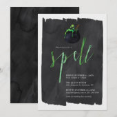 Stop in voor een Spell Halloween Party Kaart (Voorkant / Achterkant)