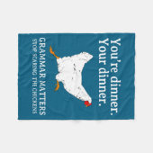 Stop Ing The Chickens English Grammar Funny Te  Fleece Deken (Voorkant (Horizontaal))