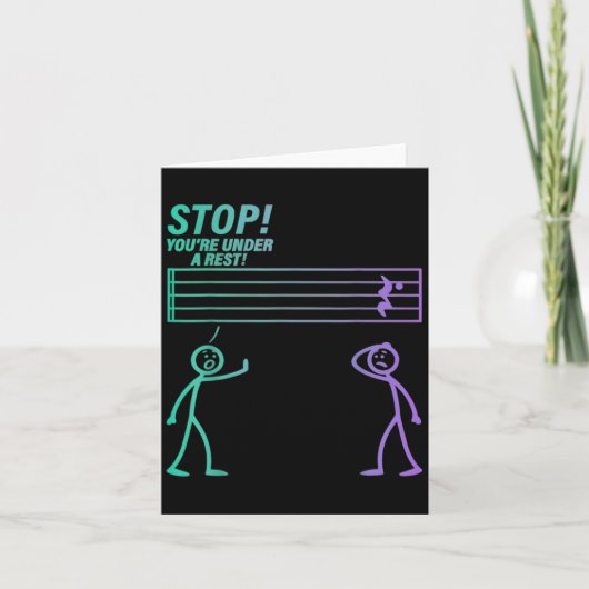 Stop Je Bent Onder Een Rust Band Docenten Grap She Kaart (Voorkant)