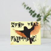 Stop je flakkering briefkaart (Staand voorkant)