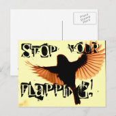Stop je flakkering briefkaart (Voorkant / Achterkant)
