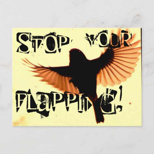 Stop je flakkering briefkaart (Voorkant)