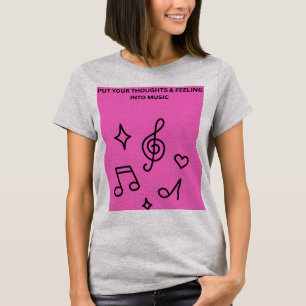 STOP JE GEDACHTEN EN GEVOELENS IN MUZIEK T-SHIRT