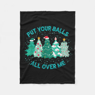 Stop je helemaal over mij Grappige Kerstboom Schat Fleece Deken