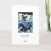 Stop je me onder de dekens? Romantische katkaart Kaart (Achterkant)