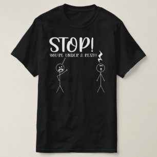STOP JE ONDER EEN REST Musical Pun. T-shirt
