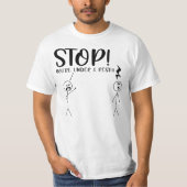 STOP JE ONDER EEN REST Musical Pun. T-shirt (Voorkant)