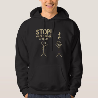Stop Je Staat Onder Arrest Grappige Muzieknotatie  Hoodie