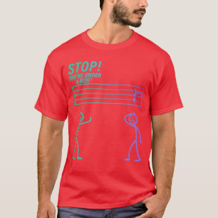 Stop Je staat onder een rust Bandeacher grap sheet T-shirt