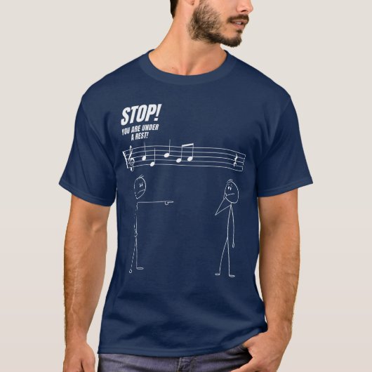 Stop Je Staat Onder Een Rustige Grappige Stickman T-shirt (Voorkant)