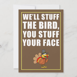Stop Je Vreten Friendsgiving Uitnodiging (BRUIN)
