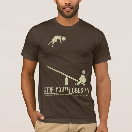 Stop jeugdobesitas T-Shirt (Voorkant)