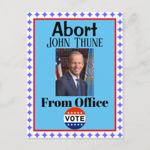 Stop John Thune-postkaart Briefkaart