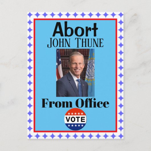 Stop John Thune-postkaart Briefkaart (Voorkant)