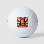 Stop Kamunism Harris Walz 2024 kameraad Kamala Golfballen (Voorkant)