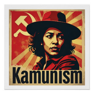 Stop Kamunism Harris Walz 2024 kameraad Kamala Perfect Poster