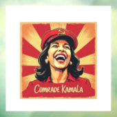 Stop Kamunism Harris Walz 2024 kameraad Kamala Raamsticker (Vel 3)