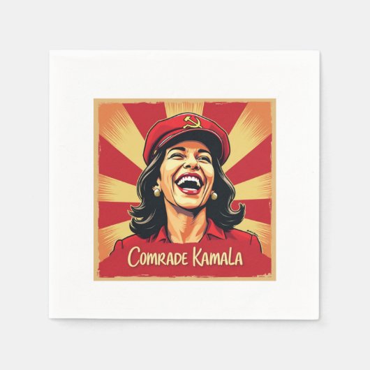 Stop Kamunism Harris Walz 2024 kameraad Kamala Servet (Voorkant)