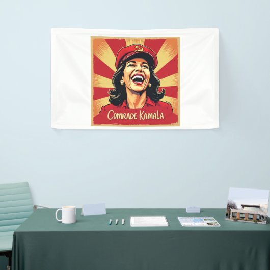 Stop Kamunism Harris Walz 2024 kameraad Kamala Spandoek (Beurs)