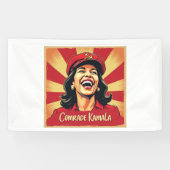 Stop Kamunism Harris Walz 2024 kameraad Kamala Spandoek (Horizontaal)