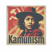 Stop Kamunism Harris Walz 2024 kameraad Kamala Sticker (Voorkant)