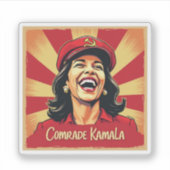 Stop Kamunism Harris Walz 2024 kameraad Kamala Sticker (Voorkant)