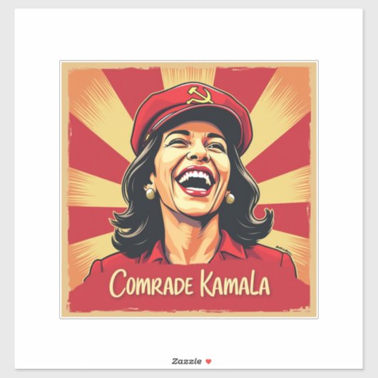 Stop Kamunism Harris Walz 2024 kameraad Kamala Sticker (Vel)