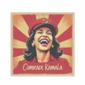 Stop Kamunism Harris Walz 2024 kameraad Kamala Sticker (Voorkant)