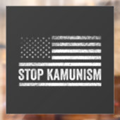 Stop Kamunisme Harris Walz 2024 Genosse Kamala Raamsticker (Vel 2)