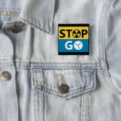 Stop kernenergie vierkante button 5,1 cm (In situ)