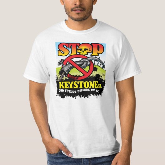 Stop Keystone Pipeline T-shirt (Voorkant)