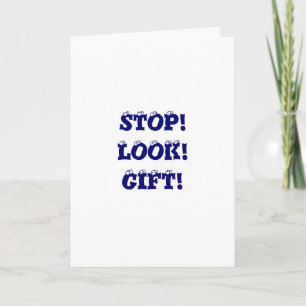 STOP! KIJK! CADEAU! FEESTDAGEN KAART