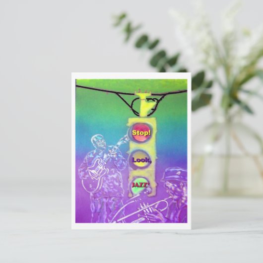 Stop! Kijk. Jazz * Briefkaart (Staand voorkant)