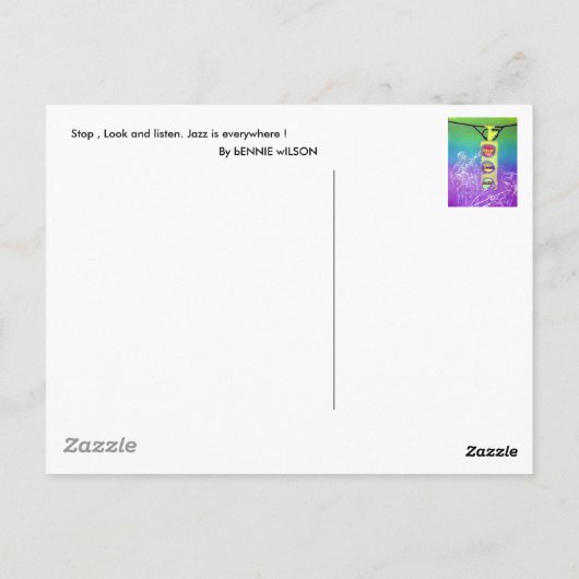 Stop! Kijk. Jazz * Briefkaart (Achterkant)