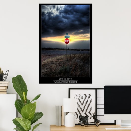 STOP!! Kijk naar die Sunset. Poster (Thuiskantoor)