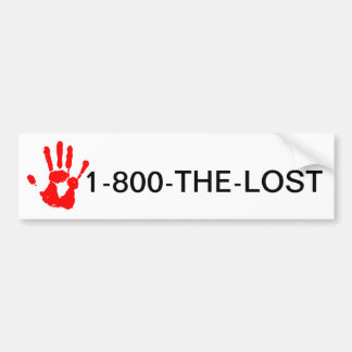 Stop kinderhandel / Mensenhandel 1-800-DE-LOST Bumpersticker